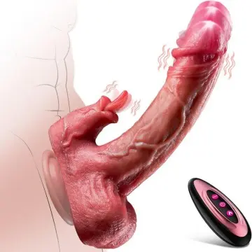 Thrusting Dildo Licking Vibrator Adult Sex Toys