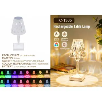 Portable Crystal Diamond Table Lamp with Touch Sensor