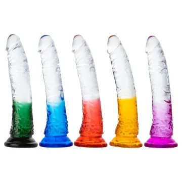 Colorful big crystal dildo giant realistic dildo sex toys for women